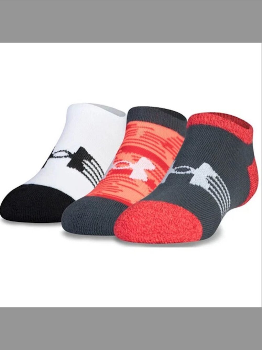 Under Armour Kids’ Ankle Socks  3-Pack SZ 13.5-4Y NWT